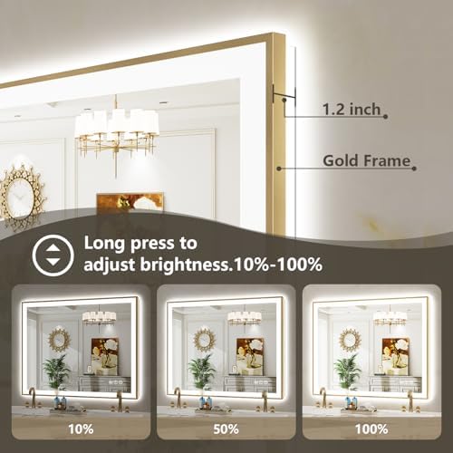 55x30 LED Bathroom Mirror with Lights - Image 4