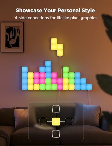 Govee Mini Panel Lights, RGBIC Wall Lights, Smart LED Wall Panels - Image 4