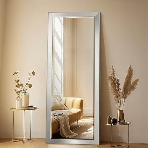 Renditions Gallery Full Length Mirror Silver Wood Frame Full Body Wall Mounted - Image 5