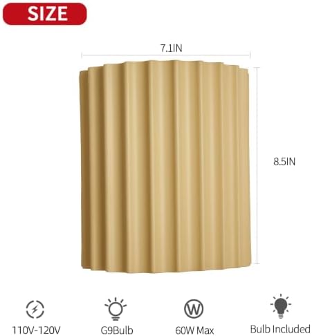 Indoor Hardwired Up and Down Cream Wall Sconce Set of 2 Modern LED 3000K - Image 6