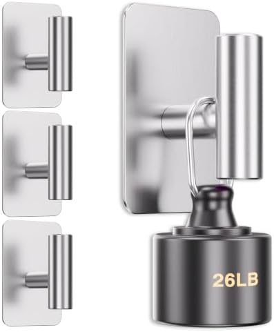 Aikzik 4 Pack Large Heavy Duty Wall Hooks - 26lb Max by Aikzik