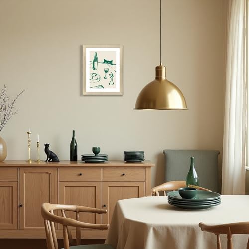 Sneaky Cat Wine Wall Art Funny Kitchen Canvas Prints Cute Animal Wall Decor - Image 2