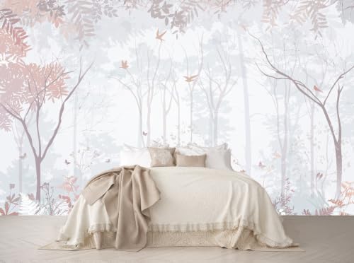 Pink Forest Wallpaper, peel and stick wall decals - Image 5