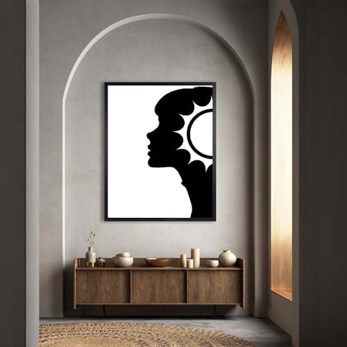 InkFlow Posters Abstract Face Silhouette Canvas Poster - Image 4