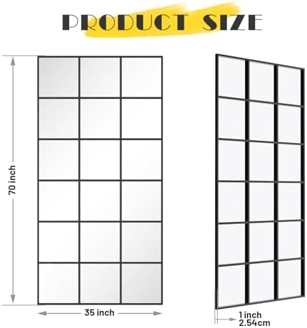 Window Pane Full Length Mirror - Image 4