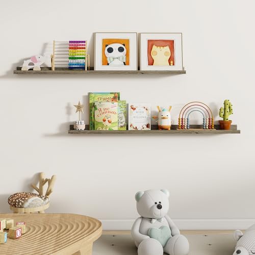 Dreamland Picture Ledge Shelf for Wall, Floating Shelves Set of 2, 48 inch Long - Image 5