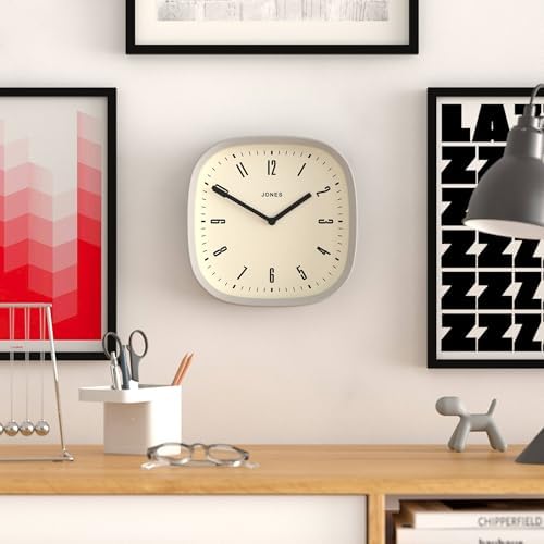 JONES CLOCKS® Marvel wall Clock | Modern Retro Rounded Square Clock | 10" | - Image 3