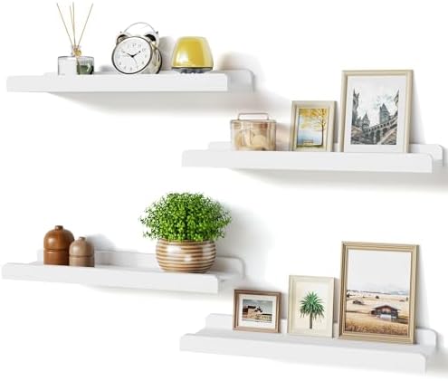 Love-KANKEI 15.6" White Floating Wall Shelves by Love-KANKEI