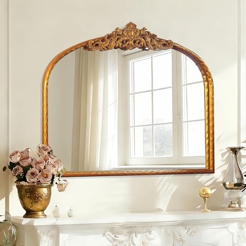 Gold Arched Antique Mirror 32"x24" - Image 2