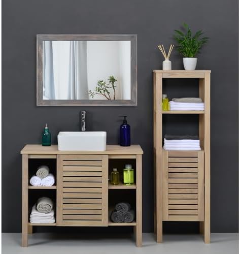 AAZZKANG Wooden Mirror Rectangle Rustic Mirrors - Image 6