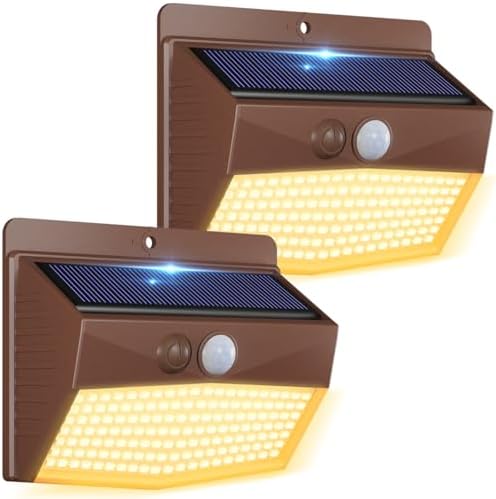 Peasur 2 Pack Solar Motion Sensor Lights Outdoor Waterproof by Peasur