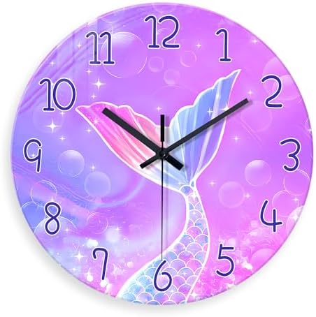 Mermaid Wall Clocks Battery Operated 12 Inch by Constantplanet%E6%97%97%E8%88%B0%E5%BA%97