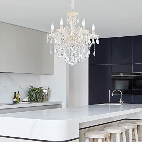 YLONG-ZS 6 Lights K9 Crystal Candle Chandelier Modern Luxurious Light Candle - Image 4