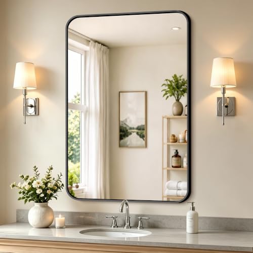 Bathroom Vanity Mirror, 40”x28” Wall Mirror by Unknown