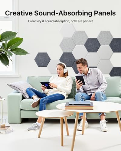 Soundsbay Hexagon Acoustic Panels, Self-Adhesive 18 Pack Sound Panels - Image 6