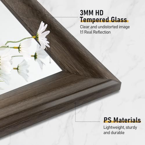 CULER Rustic Wall Mirror for Bathroom, Rectangle 30 x 40 inch Vanity Mirrors - Image 5