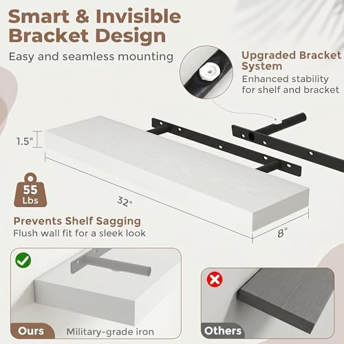 32 Inch Floating Shelves for Wall - Image 2