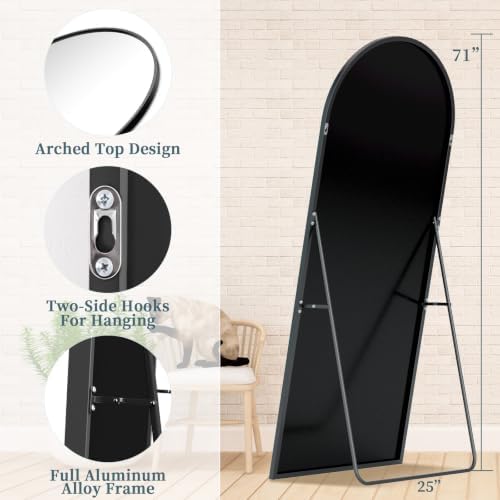 71"x25" Arched Full Length Mirror - Image 5