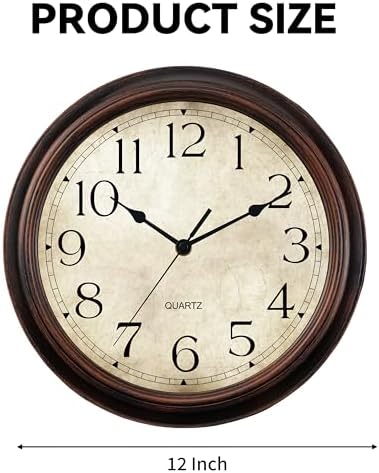 KECYET 12" Wall Clocks Battery Operated Silent - Image 5