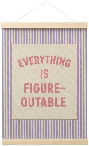 FGFK Everything Is Figureoutable Positive Affirmations Wall Art Poster Hanger by WelcometoFGFKhome