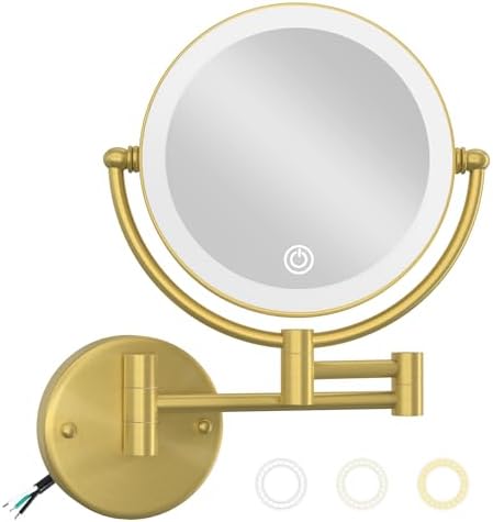 10X Magnifying Makeup Mirror Wall Mounted by LEDOOLE