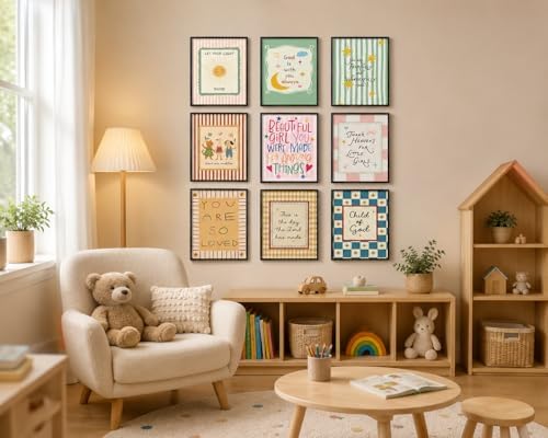 Christian Kids Wall Art Set of 9, Bible Verse Prints - Image 6