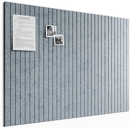 Bumusty 48"x 36" Large Felt Bulletin Board Tiles, Slate Gray by BUMUSTY