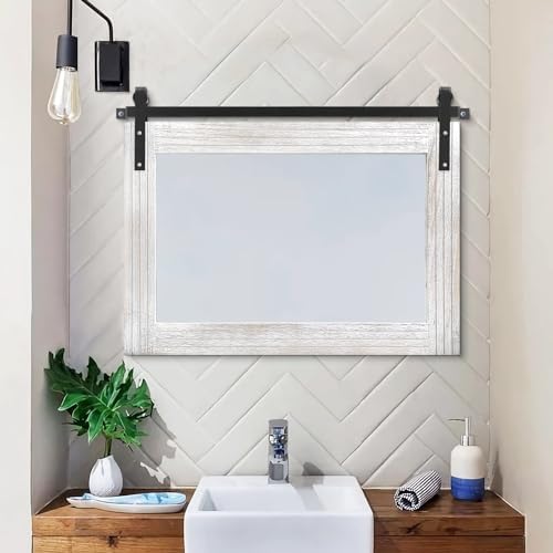 AAZZKANG Large Barn Door Mirror - Image 3