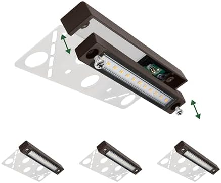 GKOLED 4-Pack Replaceable 6.8" LED Hardscape Lights, Low Voltage Retaining Wall by GKOLED
