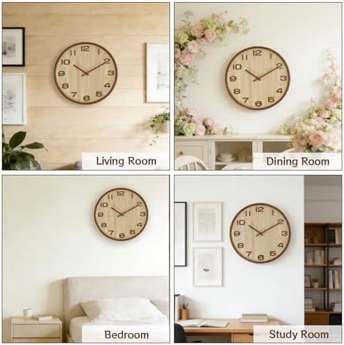 Maxspace Modern Wall Clock, 12 inch Silent Non Ticking Wall Clock, Battery - Image 5