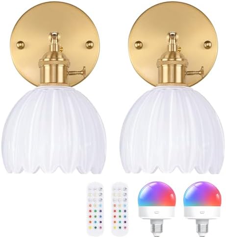Shenmoyl Vintage Battery Operated Wall Sconce by Shenmoyl