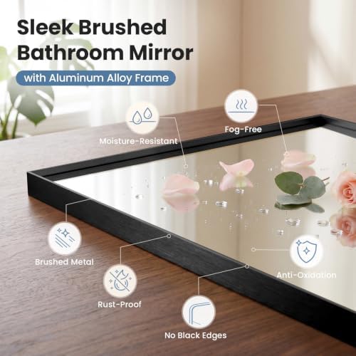 DUMOS 24"x40" Wall Mirror, Bathroom Mirrors - Image 4
