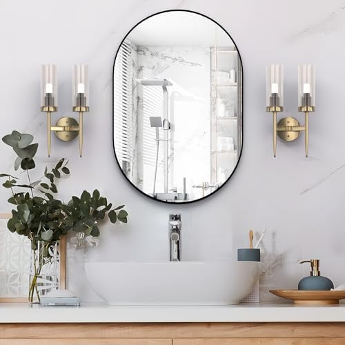 Oval Bathroom Mirror Capsule Wall Vanity Mirror, Large Modern Mirror - Image 5