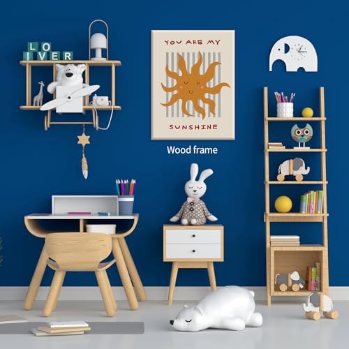 You Are My Sunshine Quotes Wall Art Trendy Cute Kids Poster 24x36 inch Framed - Image 3