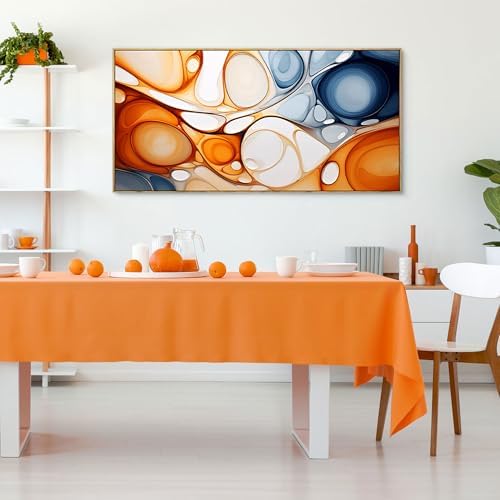KLAKLA Orange and Blue Abstract Wall Art - Image 4