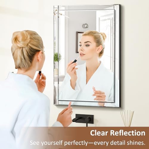 Pregaspor 24x32 Inch Rectangle Bathroom Vanity Mirror - Image 4