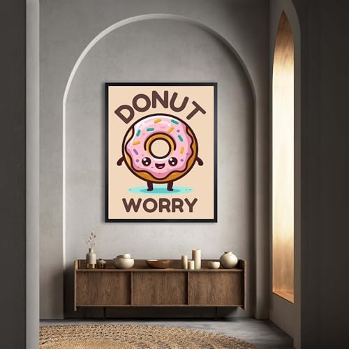 InkFlow Posters Donut Worry Canvas Poster - Image 4