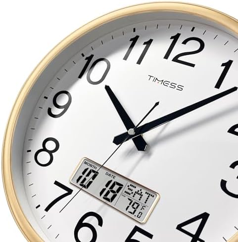 TIMESS 13-Inch Silent Non-Ticking Analog Wall Clock - Image 2