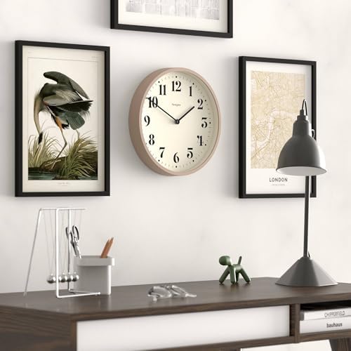 NEWGATE® Number Four Theatre wall Clock | Modern Round Clock | 12" | Stone | - Image 4
