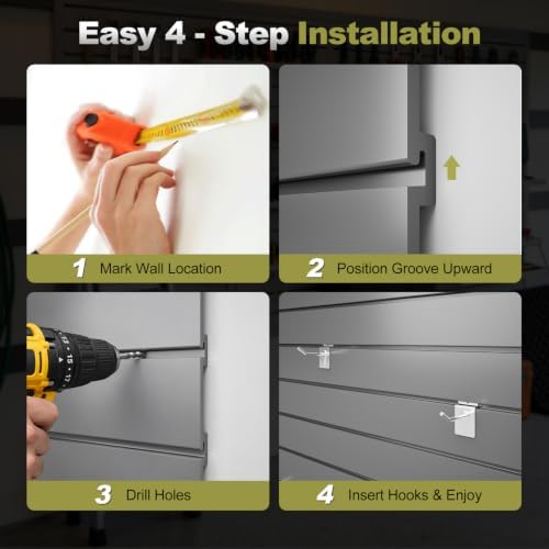 Hohuqeri Slatwall Panel Garage Wall Organizer - Image 5
