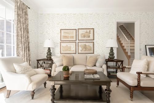 Heroad Peel and Stick Wallpaper Boho Modern Wallpaper Beige Floral Contact - Image 6