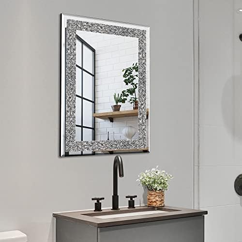 Rectangular Crystal Crush Diamond Mirror - Image 3