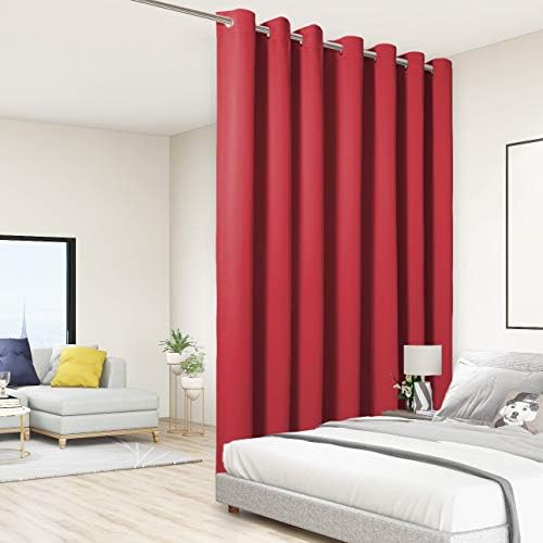 BONZER Wide Room Divider Black Blackout Curtains Total Privacy by Bonzer