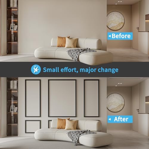 Art3d Pre-Cut Wall Molding Set of 6 pcs, 3 Top 3 Bottom - Image 4