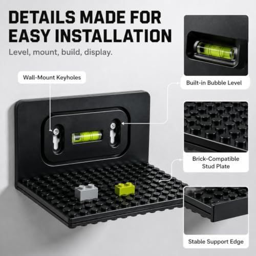 12 PCS Building Blocks Display Shelf Wall Mounted - Image 5