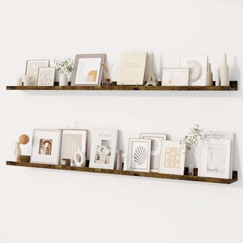 Dreamland Picture Ledge Shelf for Wall, Floating Shelves Set of 2, 55 inch Long by Dreamland