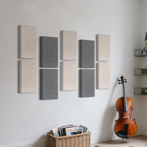 4 Pack Acoustic Panels 23.6"x11.8" Soundproof Fiberglass Panel - Image 3