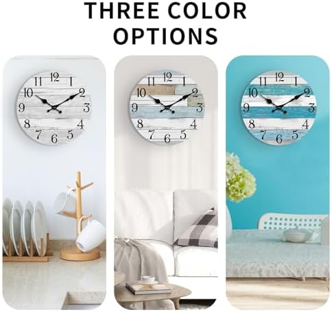 KECYET 10 Inch Wall Clock Battery Operated Silent Non Ticking Beach - Image 3