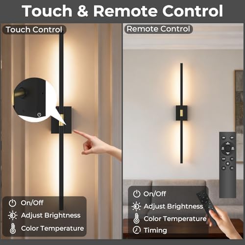 Battery Operated Wall Sconce, 10000mAh 4CCT Dimmable - Image 4