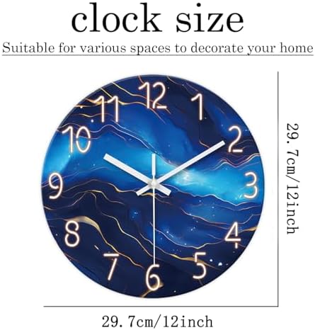 Glass Wall Clocks Battery Operated 12 Inch - Image 5